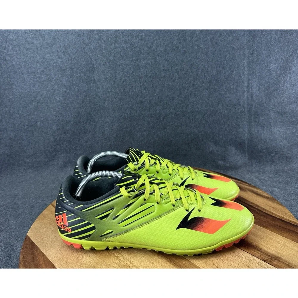 Men's Adidas Messi 15.3 Turf Solar Slime Soccer Shoes S74696 Size 12